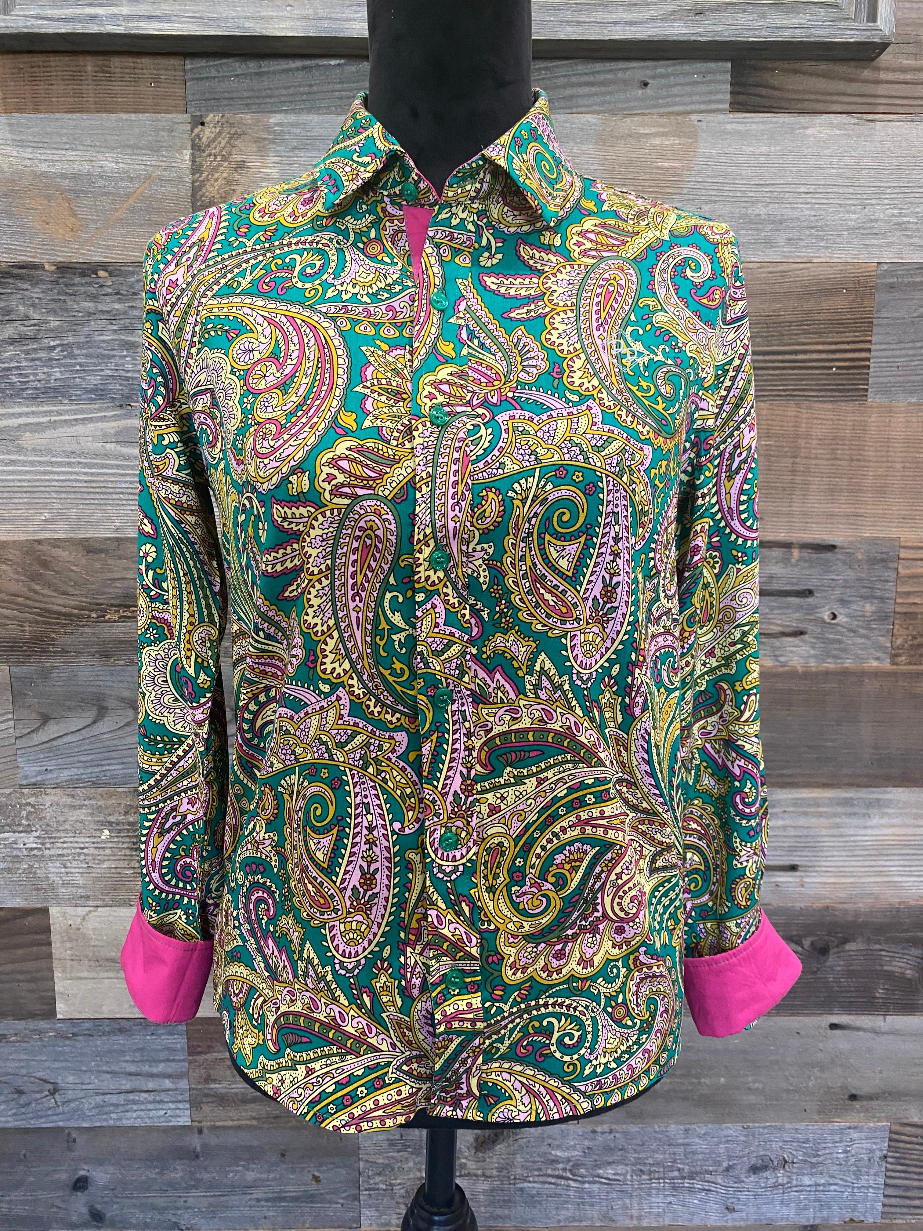 green paisley dress shirt Dark Green Paisley Dress Shirt 3XL