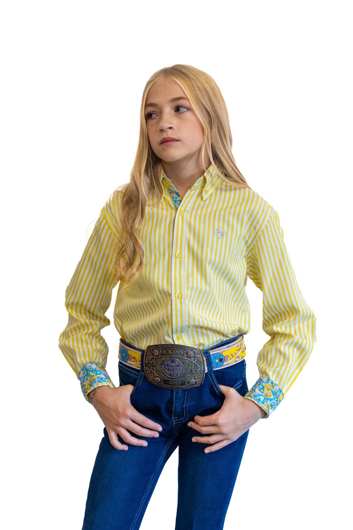 The Lemon Drop Youth Button Up Long Sleeve Shirt
