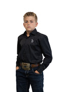 The Deal Youth Black Button Up Long Sleeve Shirt