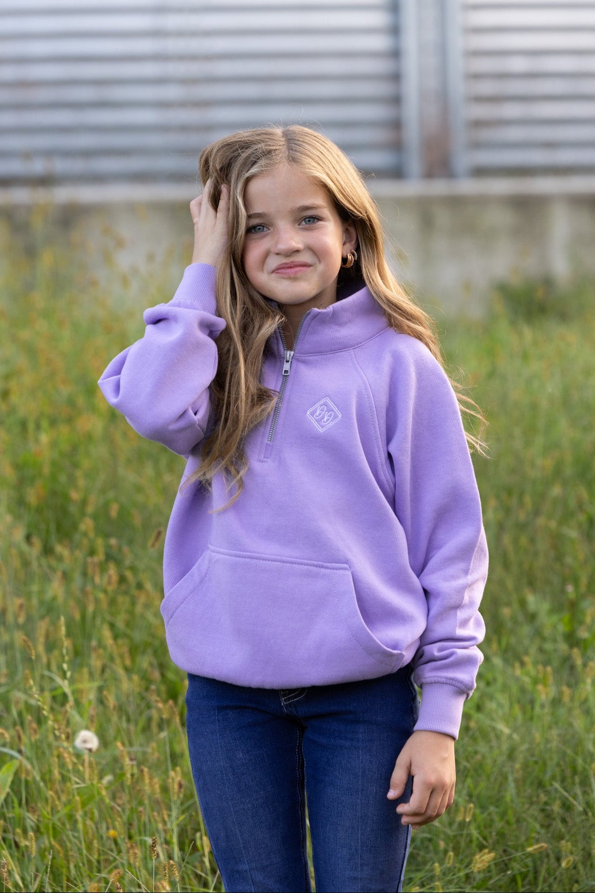 DD Youth Purple Quarter Zip