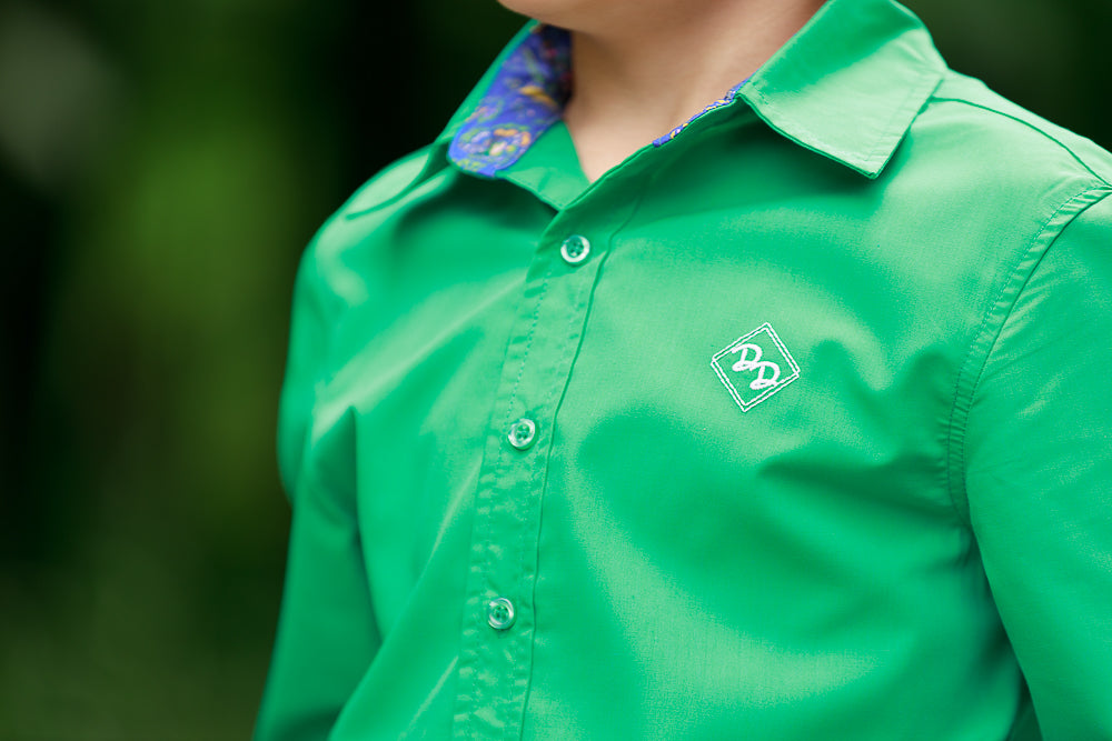 Green Show Shirt on a Boy