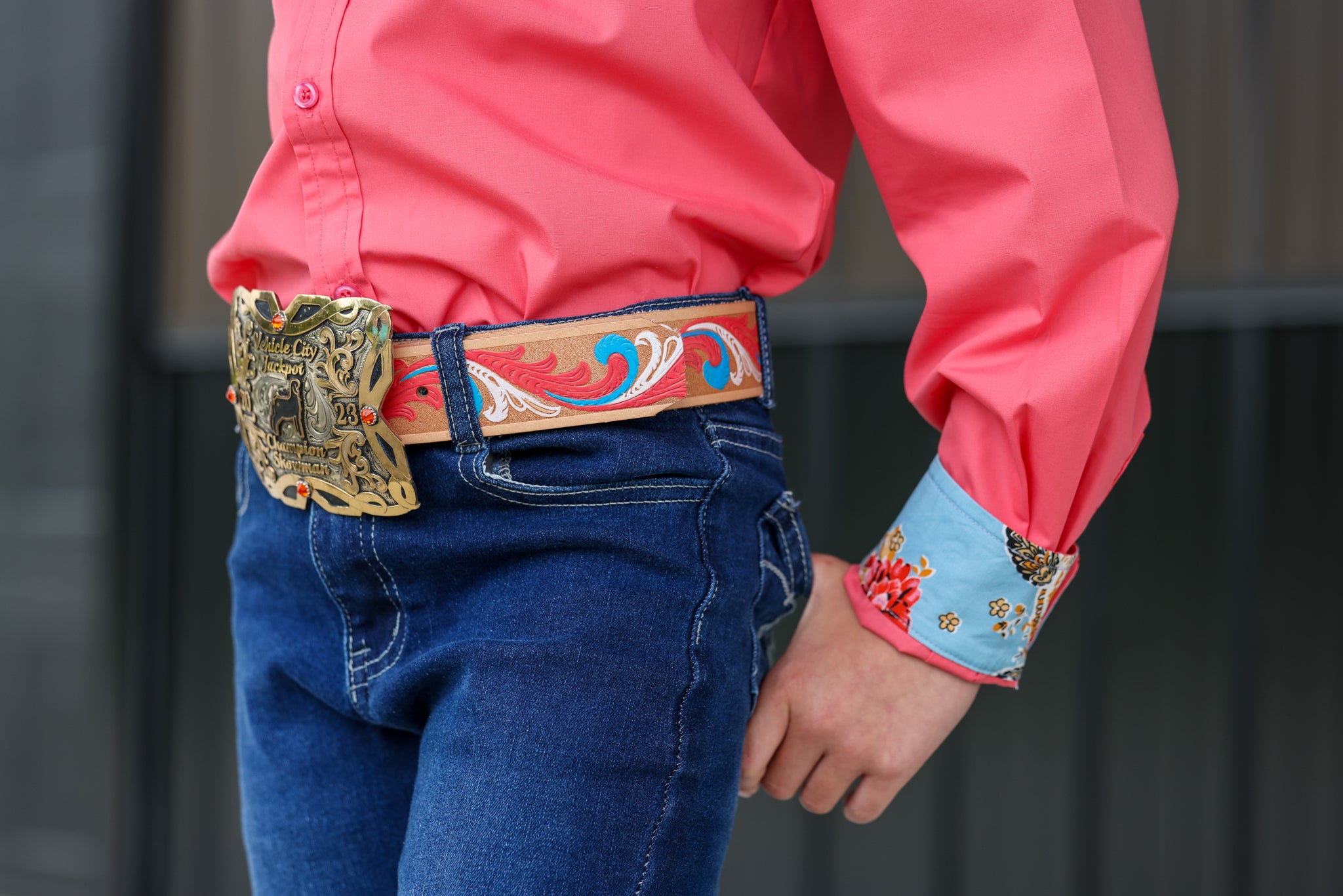 Coral Delight Long-Sleeved Button Down Shirt