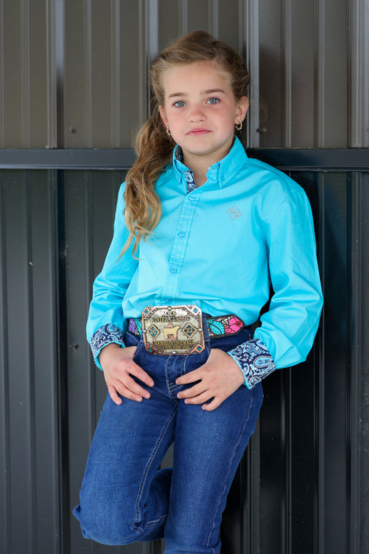 Sky Blue Dreams Long-Sleeved Button Down Shirt