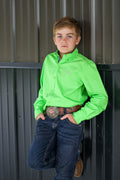Luscious Lime Long-Sleeve Button Down Shirt