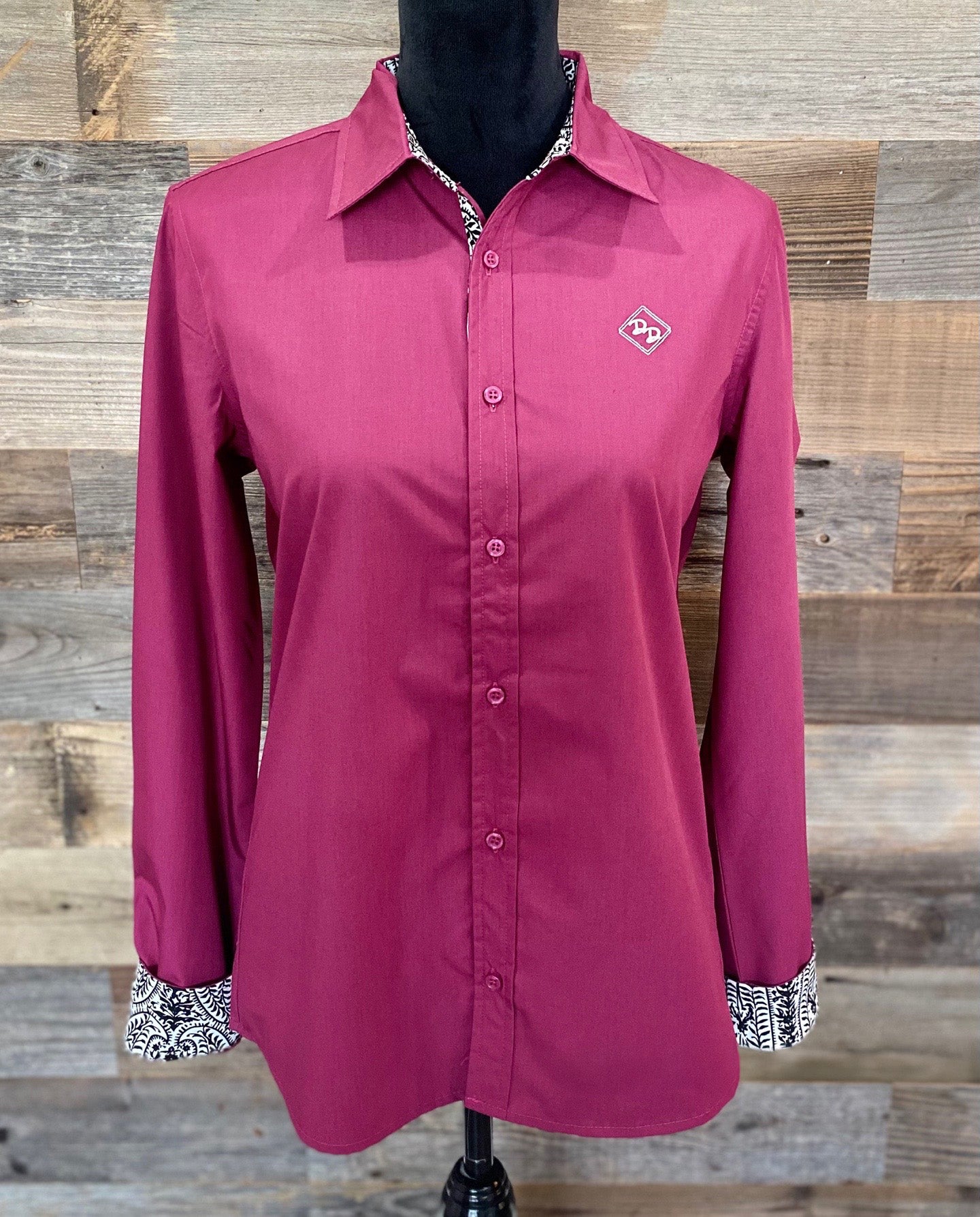 Magic Magenta Youth Long-Sleeved Button Down Shirt