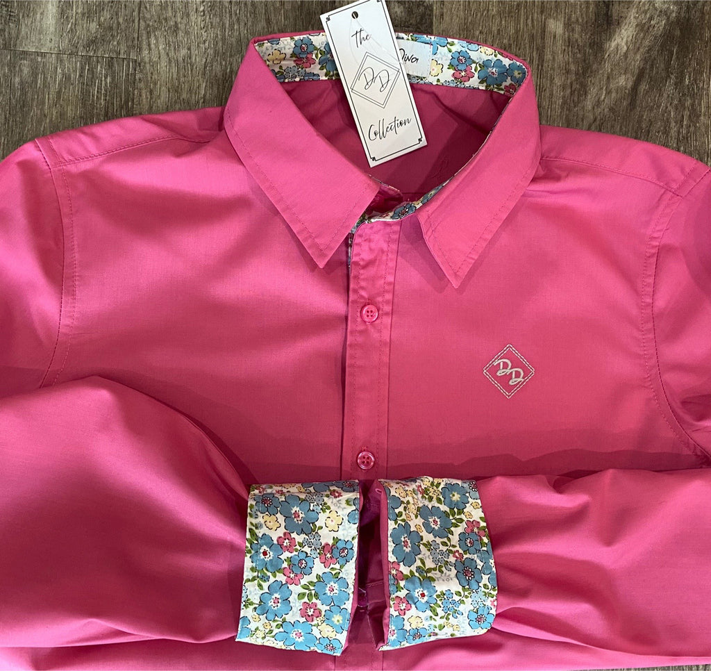 Perfect Pink Youth Long-Sleeved Button Down Shirt