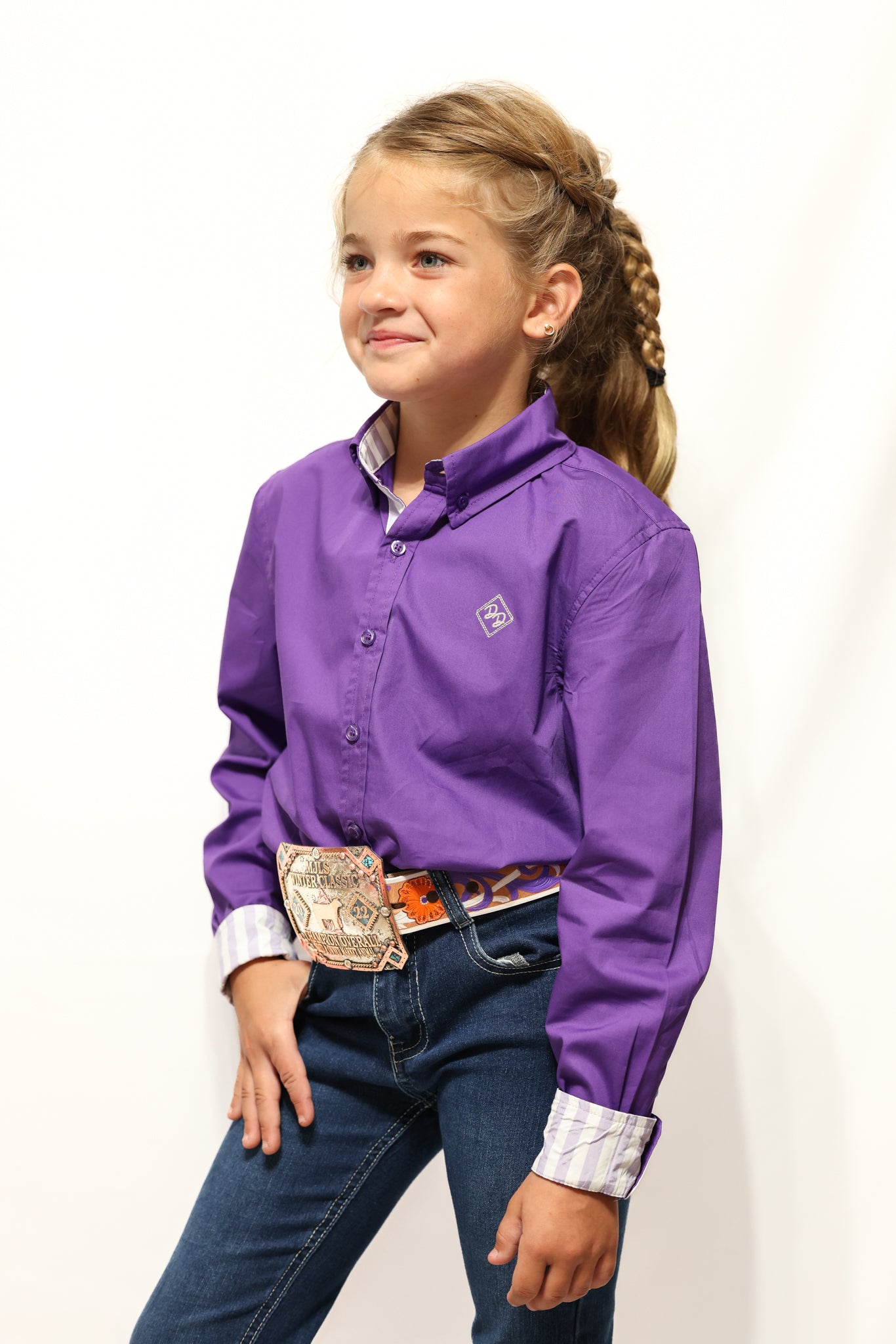 Powerhouse Purple Long-Sleeved Button Down Shirt