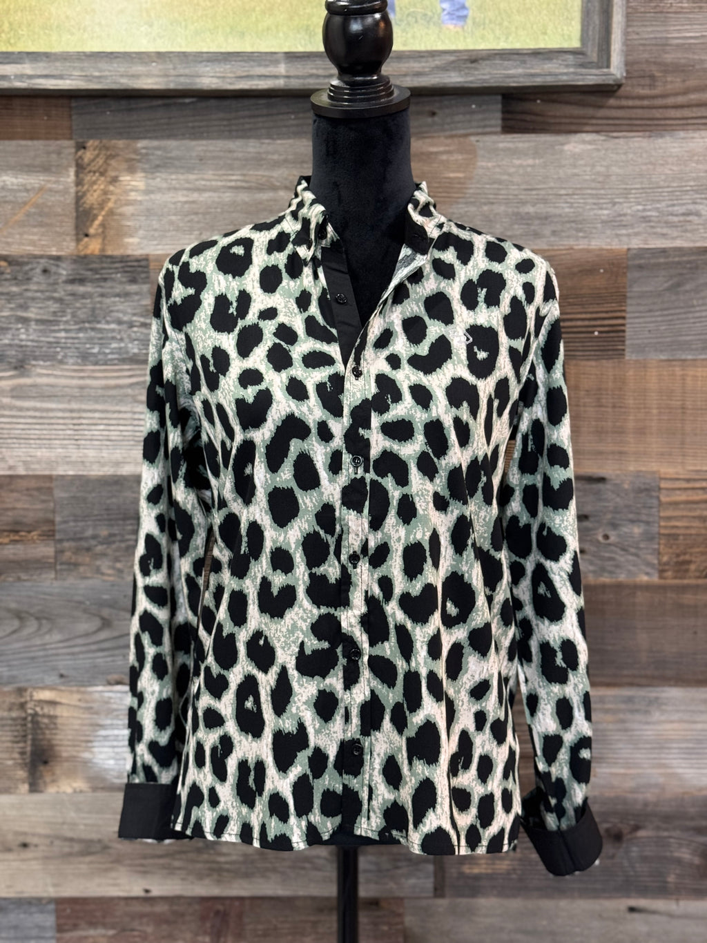 Charming Cheetah Long-Sleeved Button Down