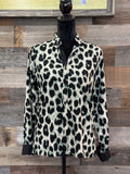 Charming Cheetah Long-Sleeved Button Down