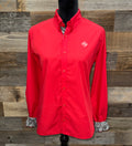 Radial Red Long-Sleeved Button Down Shirt