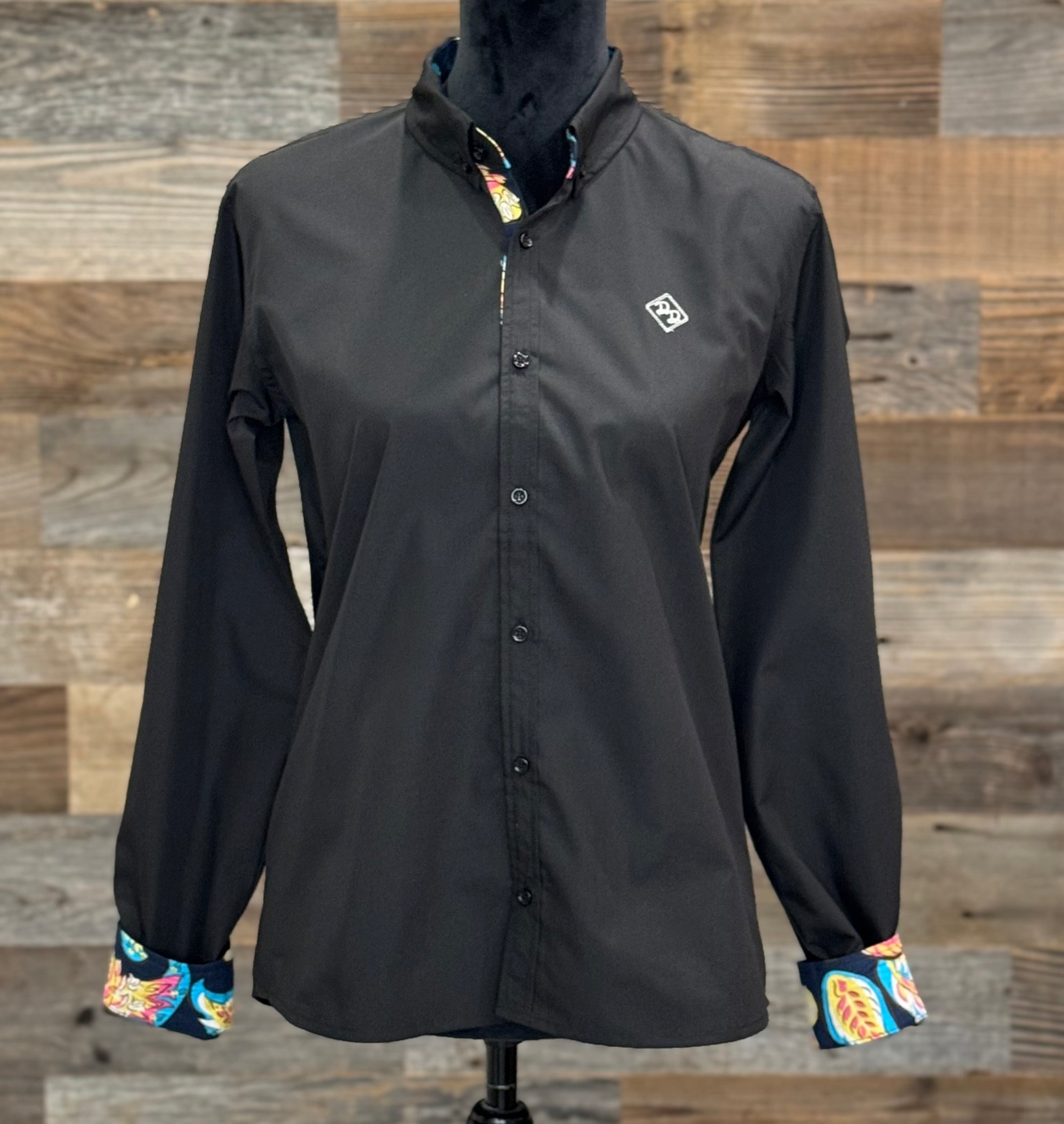 Classically Black Long-Sleeved Button Down Shirt