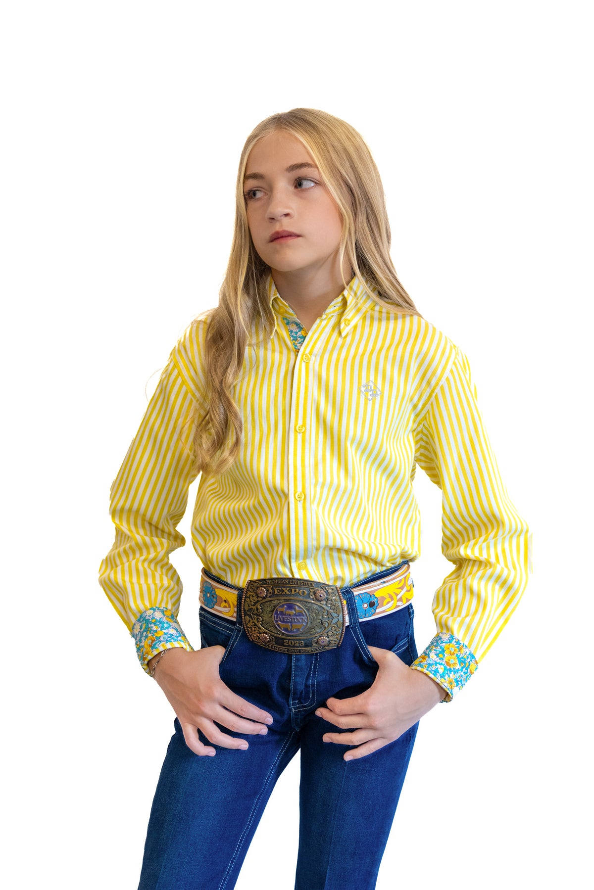 The Lemon Drop Youth Button Up Long Sleeve Shirt